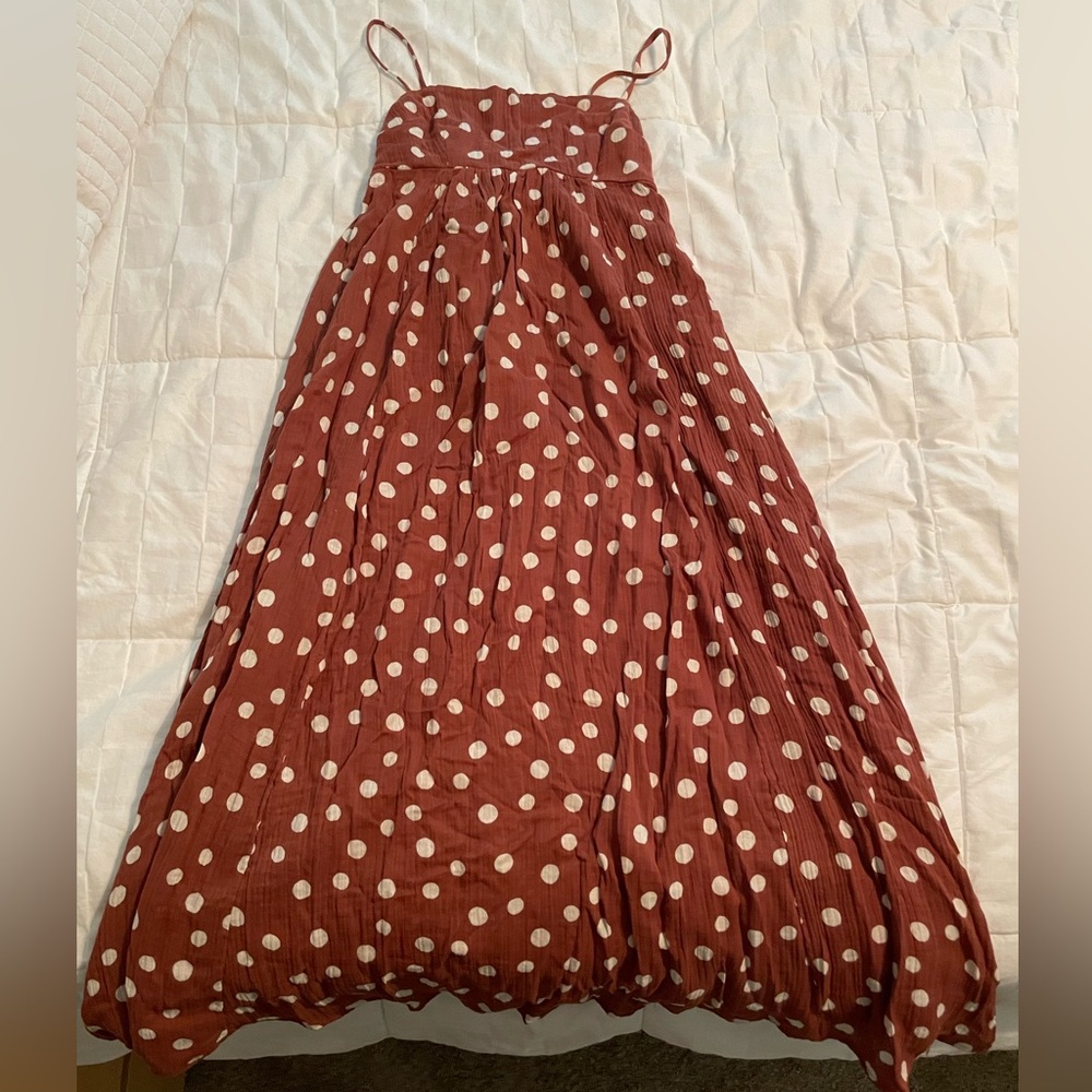 Abercrombie & Fitch Brown Pleated Maxi Skirt